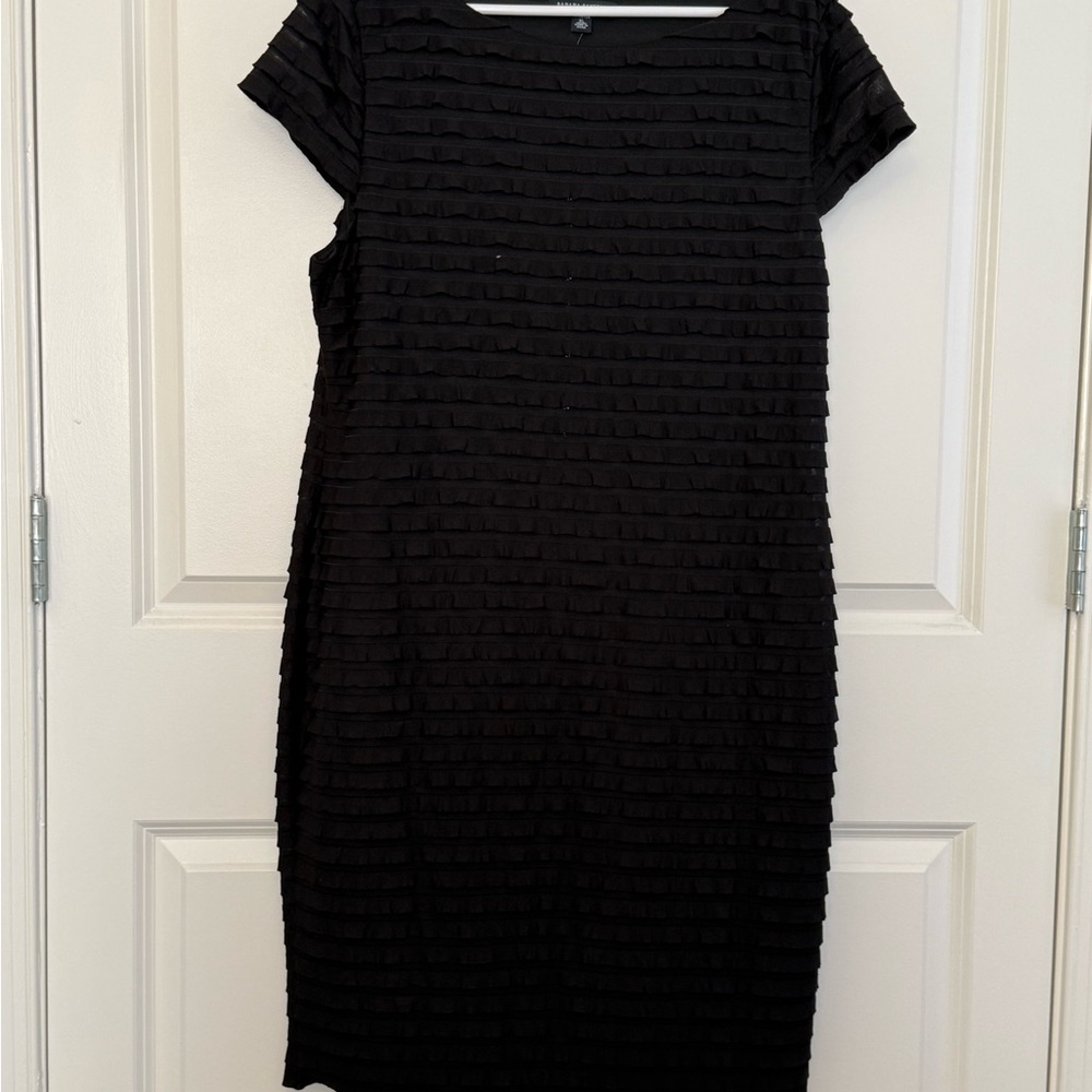 Banana Republic Black Textured Dress.